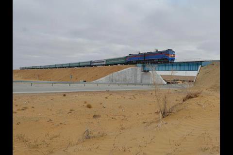 The 335 km of new infrastructure required for the 355 km line from Bukhara to Miskin was built by Boshtransloyiha in just one year (Photo: UTY).